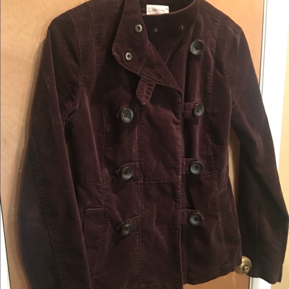 Mossimo brown velvet/cord jacket Small utility